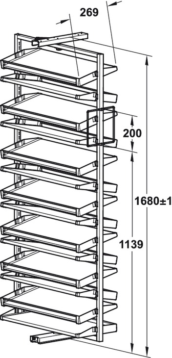 Shoe Rack Extending 180 Rotating For Tall Cabinets
